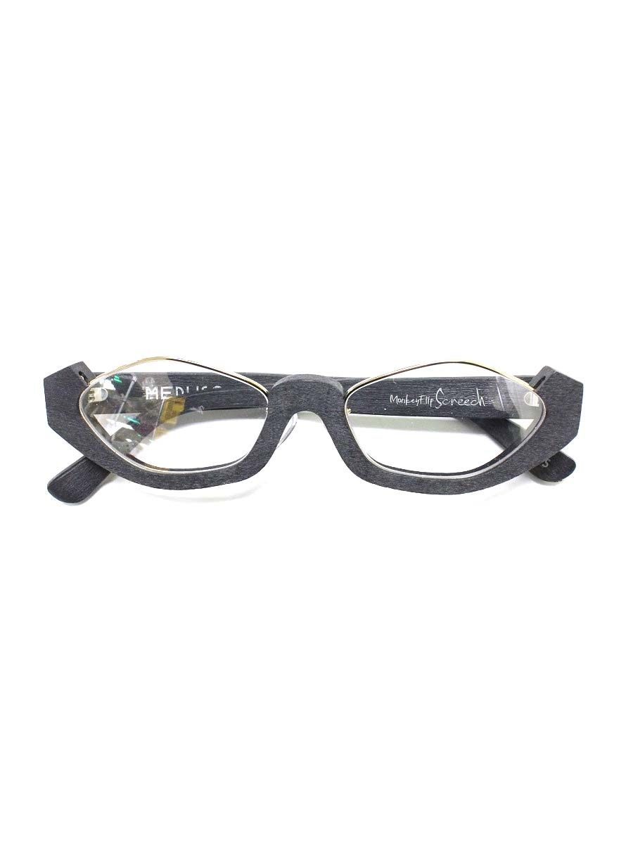 モンキーフリップ MEDUSA メデゥーサ メガネ ブラック ゴールド コンビフレーム col C 1 S