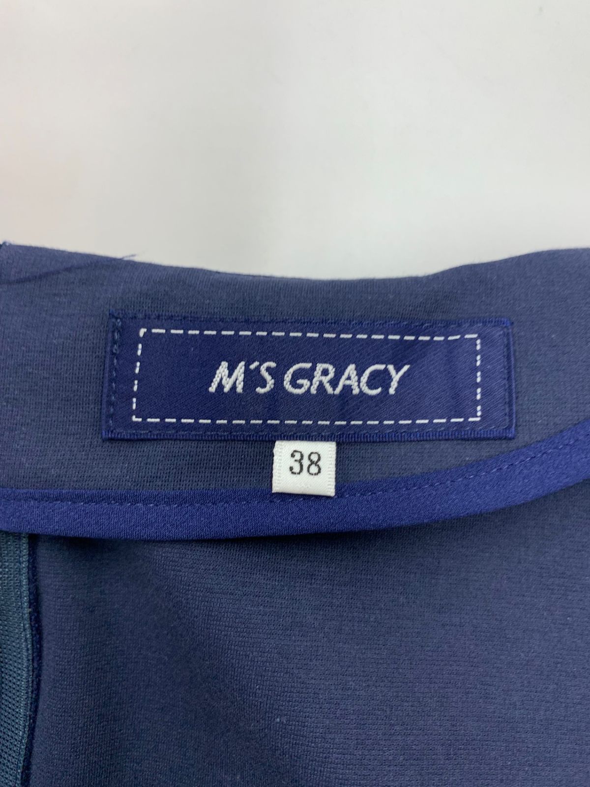 ブルー 異素材ミックス