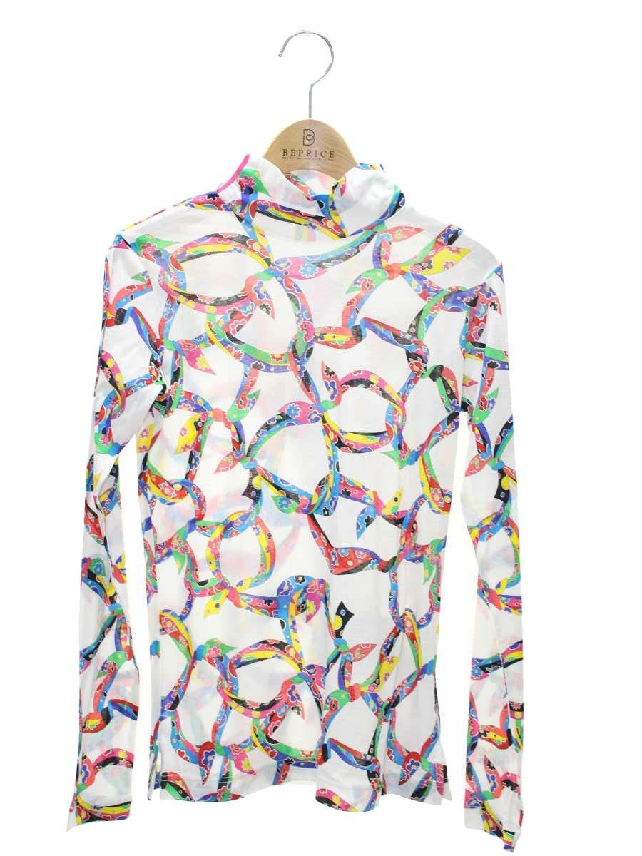 レオナールスポーツ 0538244 カットソー 38 ホワイト マルチカラー リボン柄