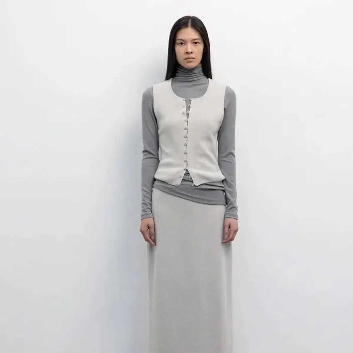 リー917 BUTTON DOWN SLEEVELESS KNIT TOP