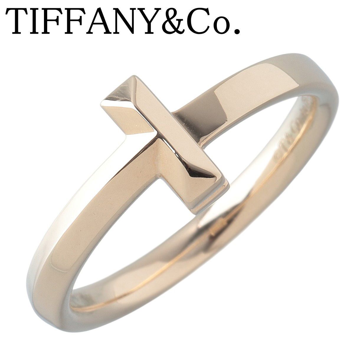 ティファニー Tワン ナロー リング 約11 5号 Au 750 YG 仕上げ済 TIFFANY 24842