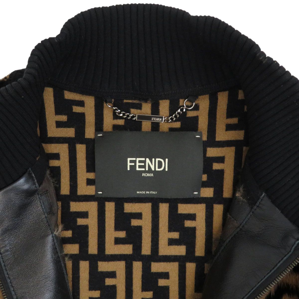 フェンディ FF ジップアップ ジャケット FNE16F レディース ブラウン