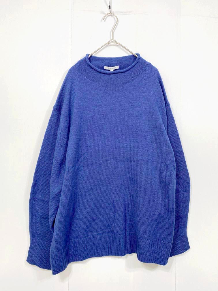 新品 23区 ニジュウサンク KR26IW0504 ウールカシミヤブレンドバルキー モックネック ニット セーター size46/青 ◇■◎レディース