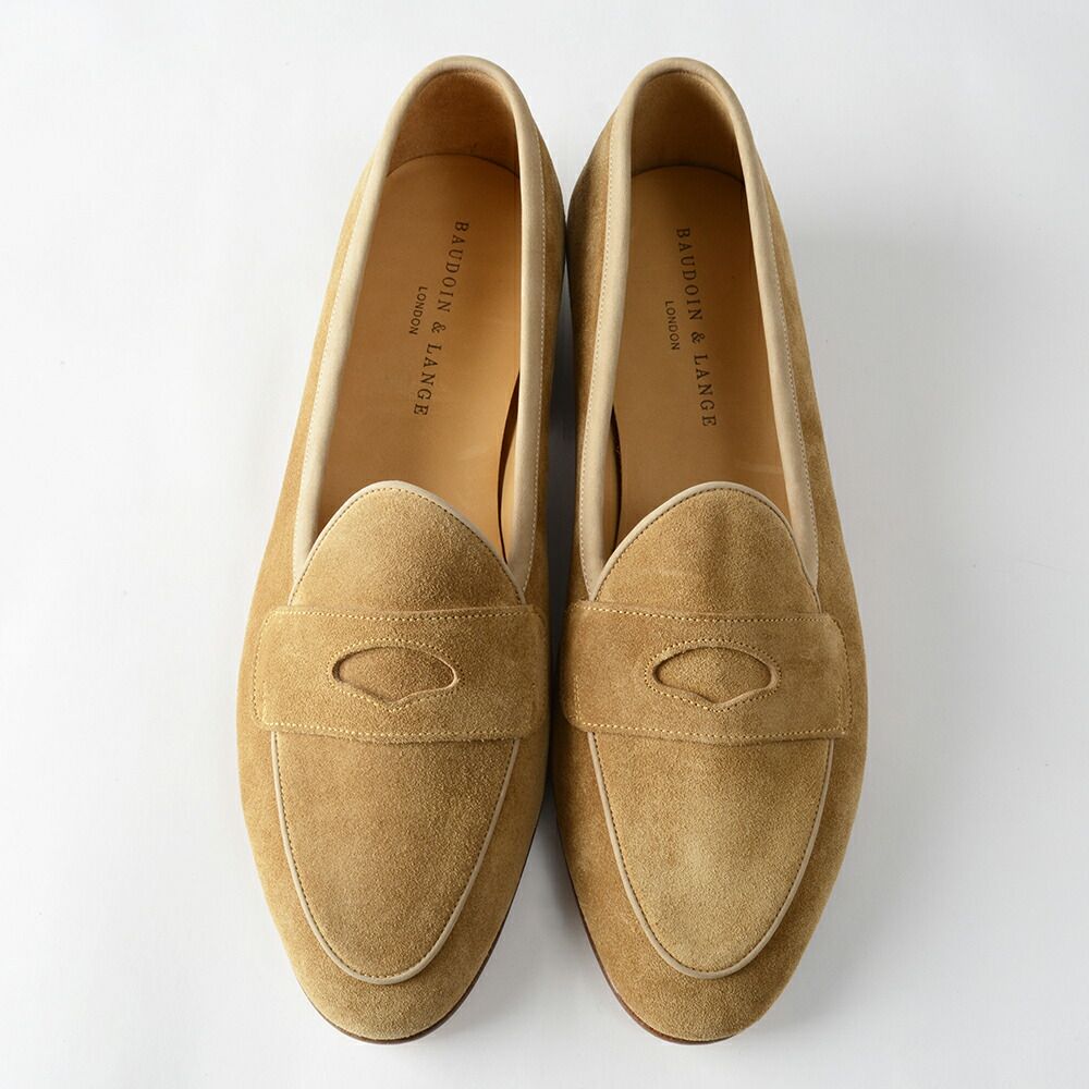 50 OFF 定価102 300円 ボードイン アンド ランジ スエードローファー GSUE NUB 41 ベージュ 英国製 f 10314