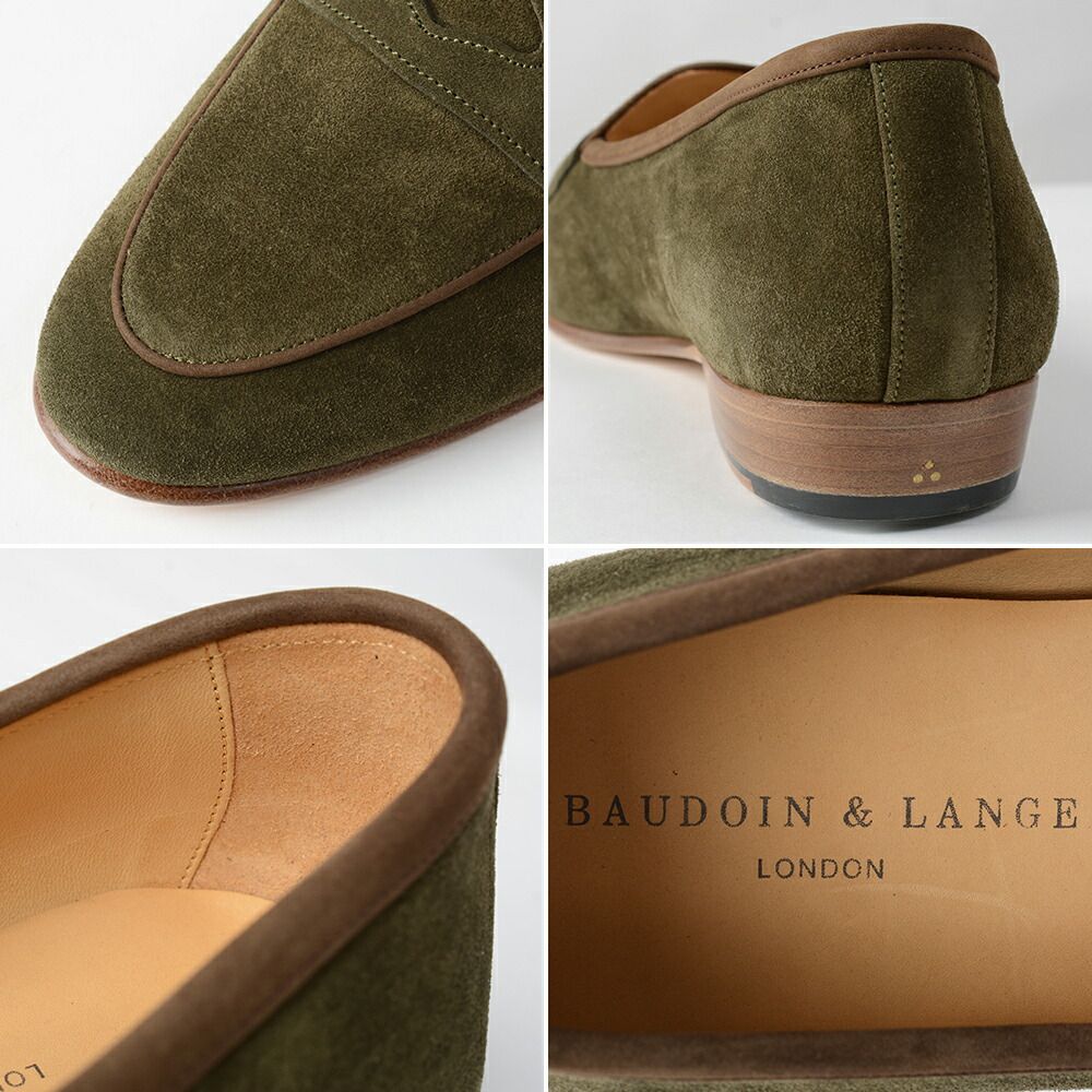  50 OFF 定価102 300円 ボードイン アンド ランジ スエードローファー GSUE NUB 41 カーキ 英国製 f 10317 ローファー ブーツ 革靴