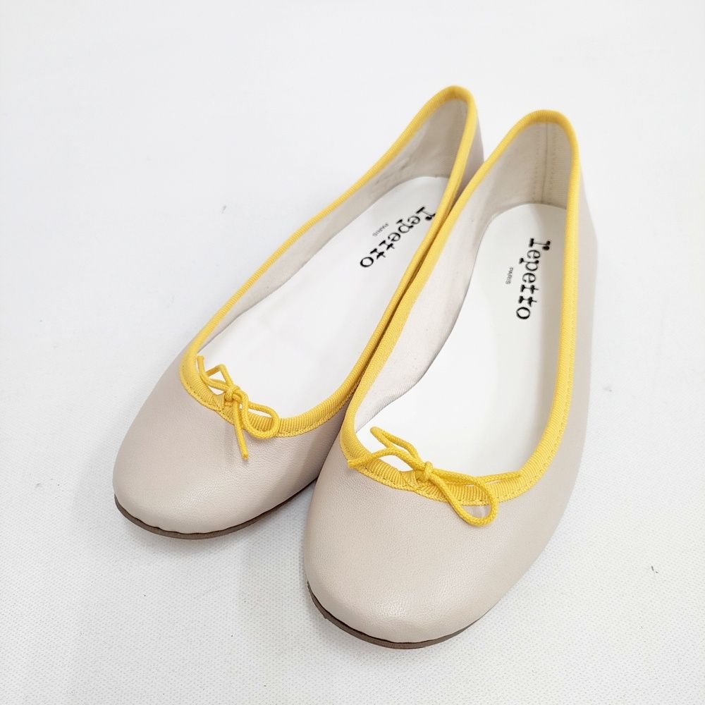 repetto Cendrillon サンドリオン 37 定価39600円 バレエシューズ イエロー ベージュ レディース レペット 5 1222 G◎