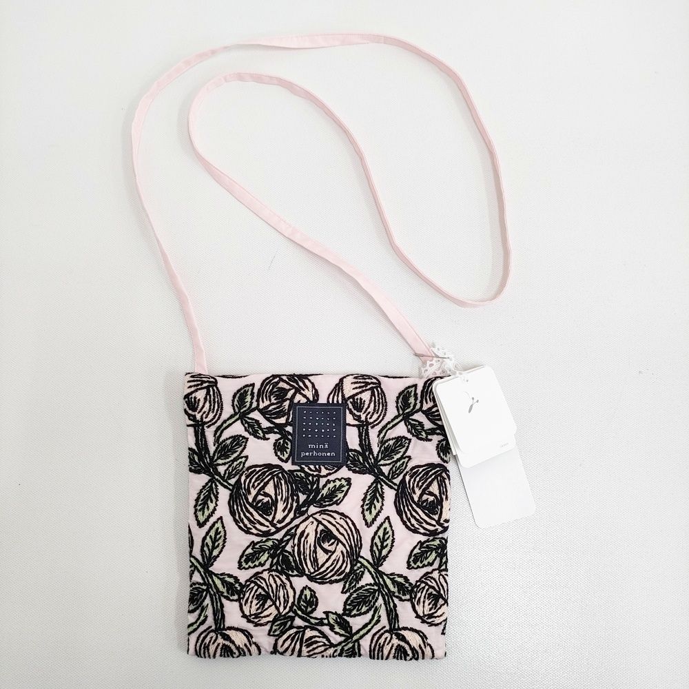 minä perhonen rosyポケットバッグ新品 mina perhonen 未使用品 rosy pocket bag 刺繍 ポケットバッグ ads9244