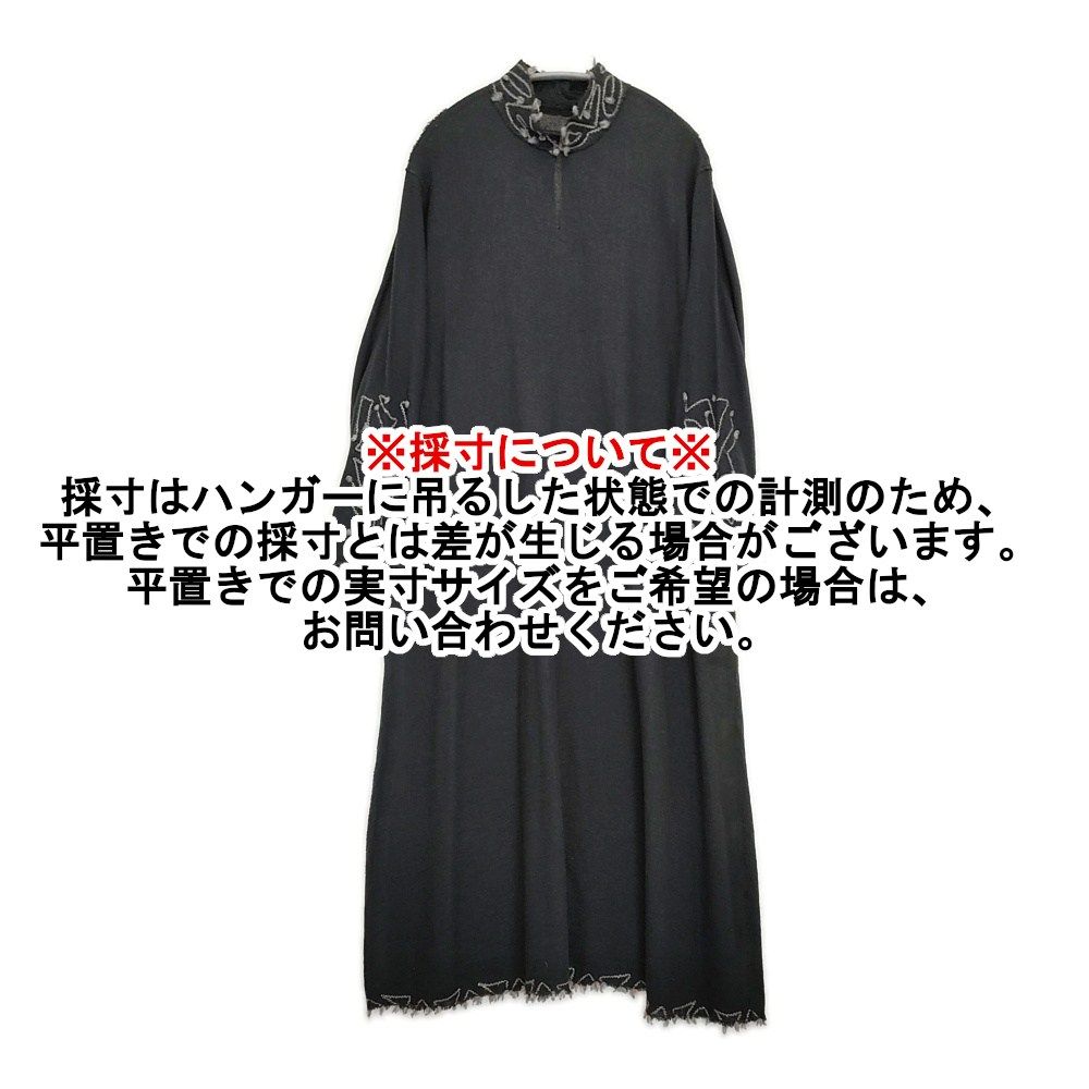 babaghuri 刺繍 ウール J0474TFA931 スタンドカラー ワンピース