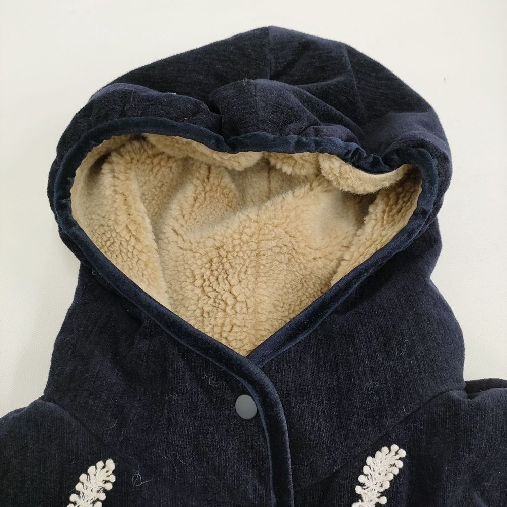 mina perhonen frost garden 刺繍 サイズ38 sa2246 フード付き ダウン