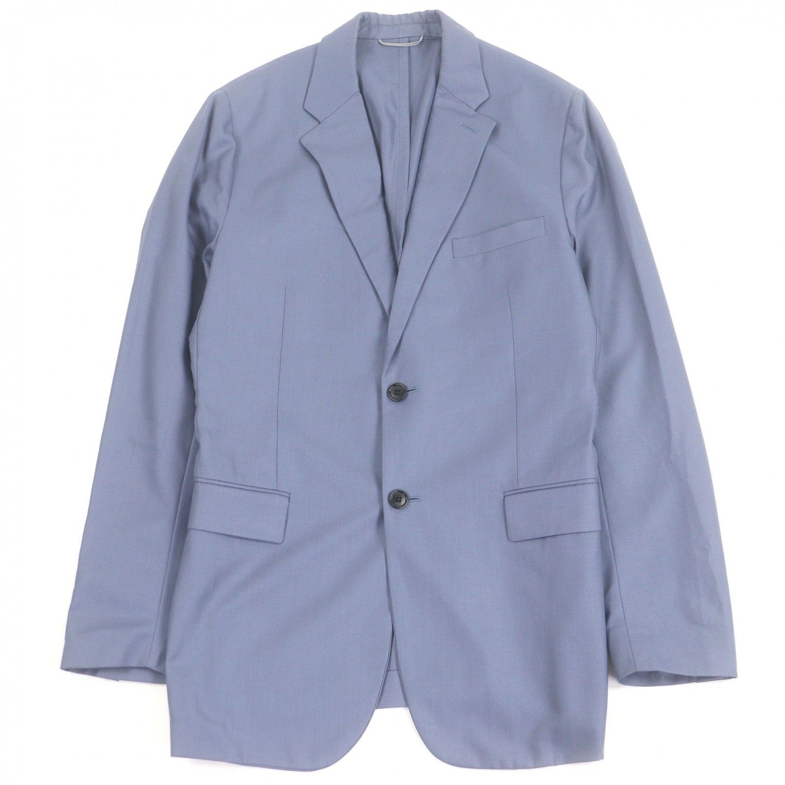 DIOR ディオール オム カシミヤ100％ シングル アンコンジャケット テーラードジャケット ブルー 50 イタリア製 メンズ