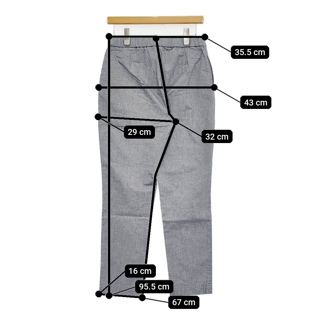  45 R rpm ♥ 綿麻オックスストレッチのイージースリムパンツ 定価29700円 ライトブルー レディース フォーティーファイブアールピーエム 5 1222 M♪ ワイドパンツ イージーパンツ パンツ