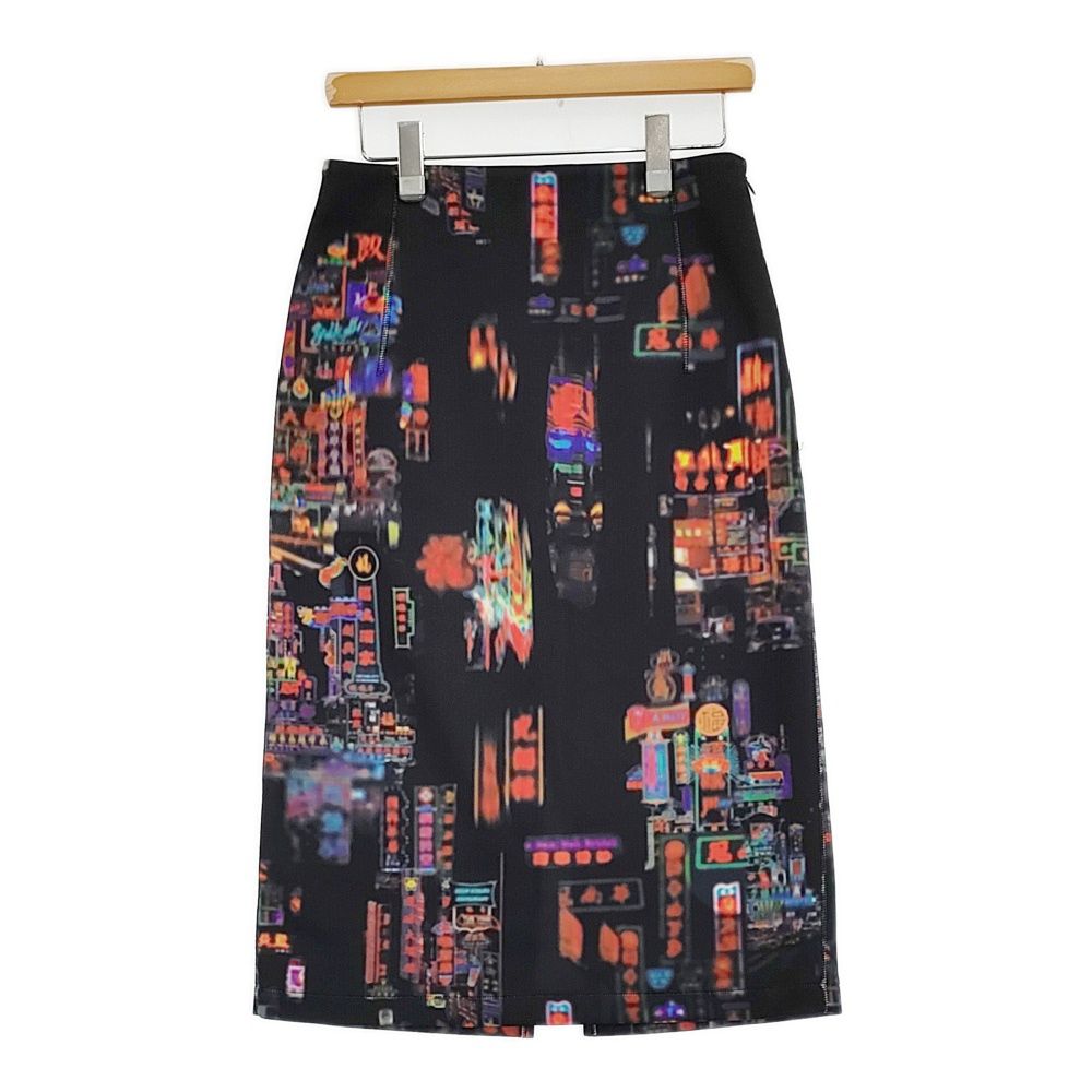 TAM HONG KONG NEON PRINT SKIRT 香港ネオン 定価31900円 サイズ40 スカート 23 AW ブラック レディース ヴィヴィアンタム 5 1222 G♪