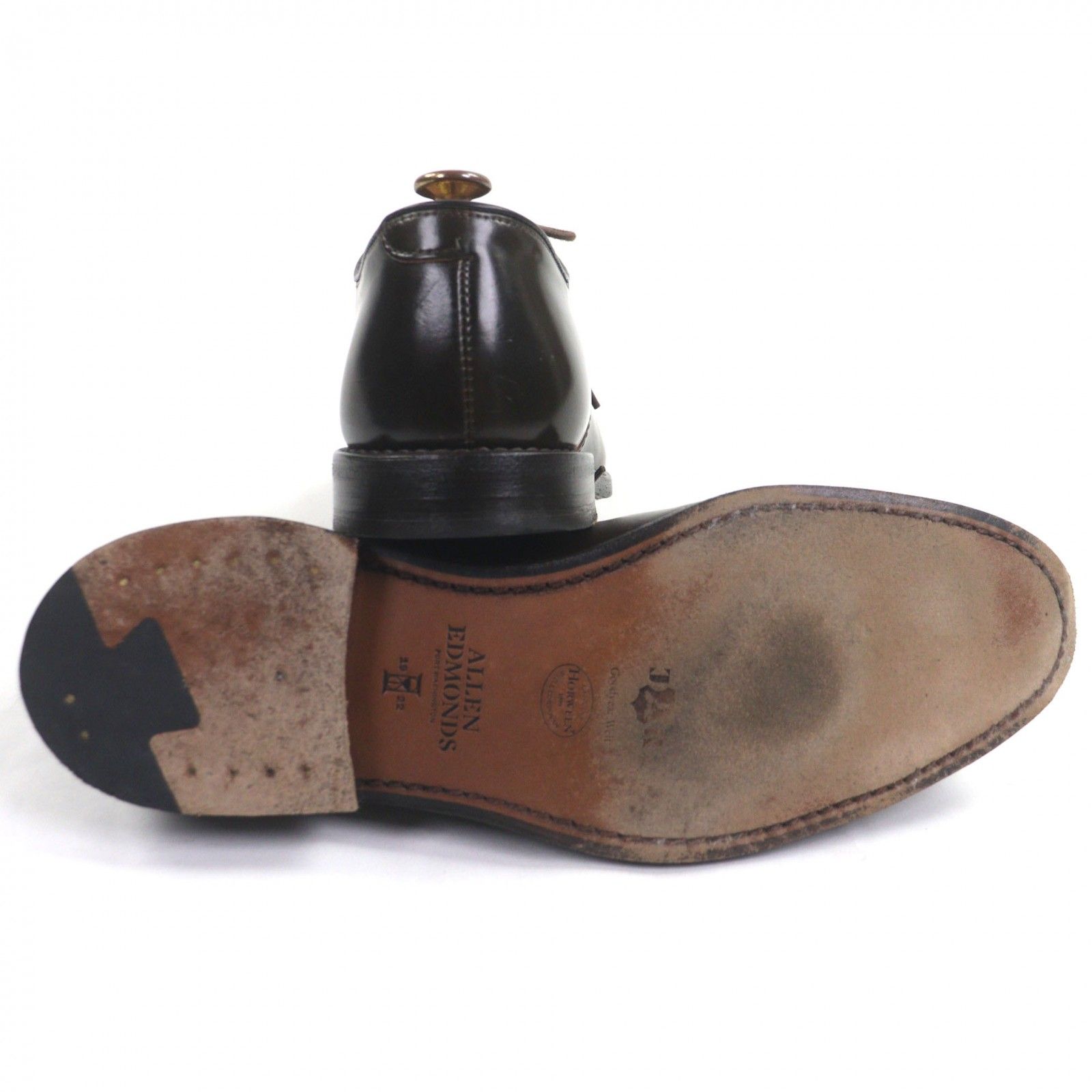  AllenEdmonds アレンエドモンズ パークアヴェニュー コードバン ストレートチップ レースアップ 内羽根 ビジネスシューズ レザーシューズ ダークブラウン 9 箱 保存袋付き メンズ その他 ブーツ 革靴