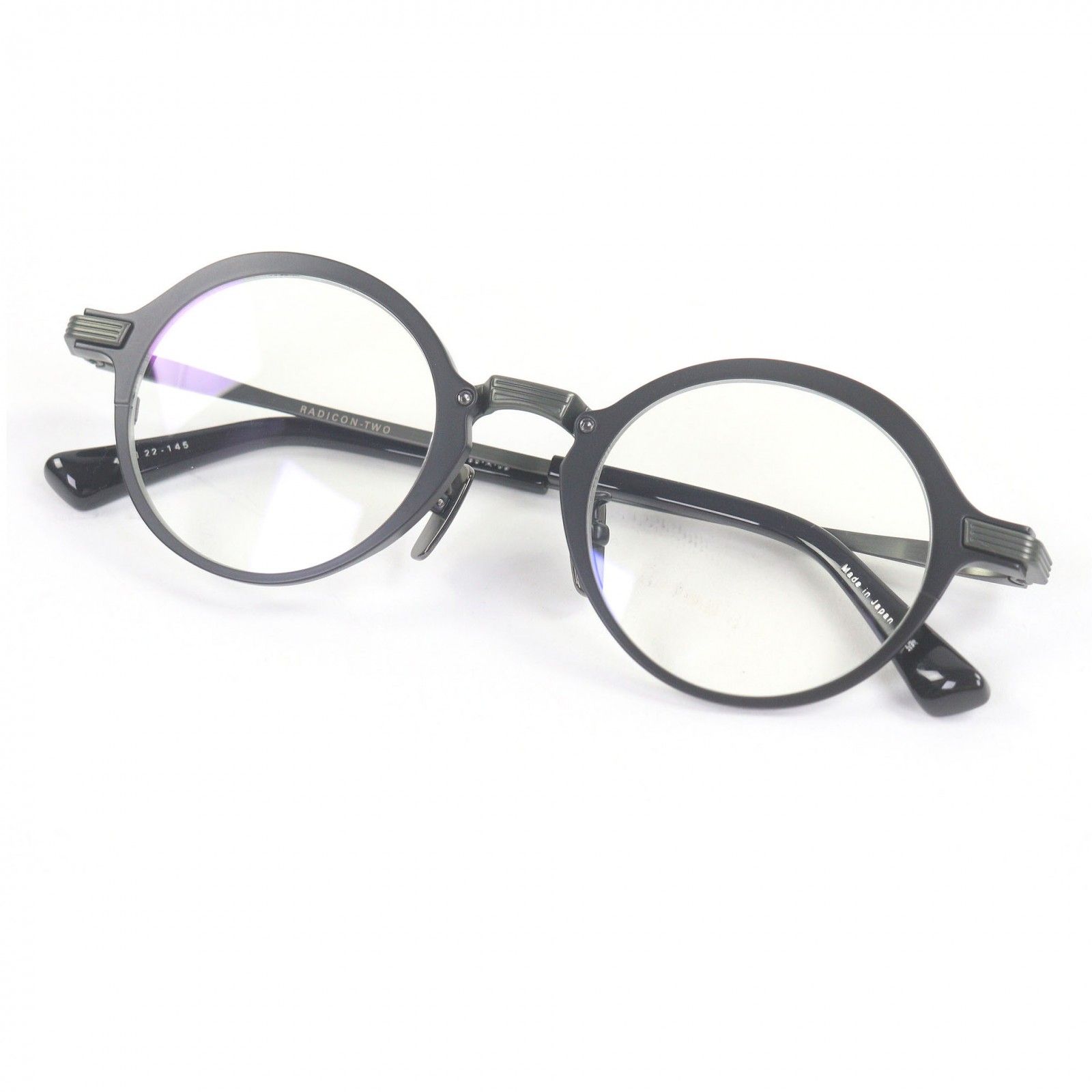 DITA ディータ DTX 185 A 03 RADICON TOW ラウンドフレーム メガネ 眼鏡 アイウェア ブラック マットシルバー 46 22 145 デモレンズ ケース付き メンズ 定価114 400円