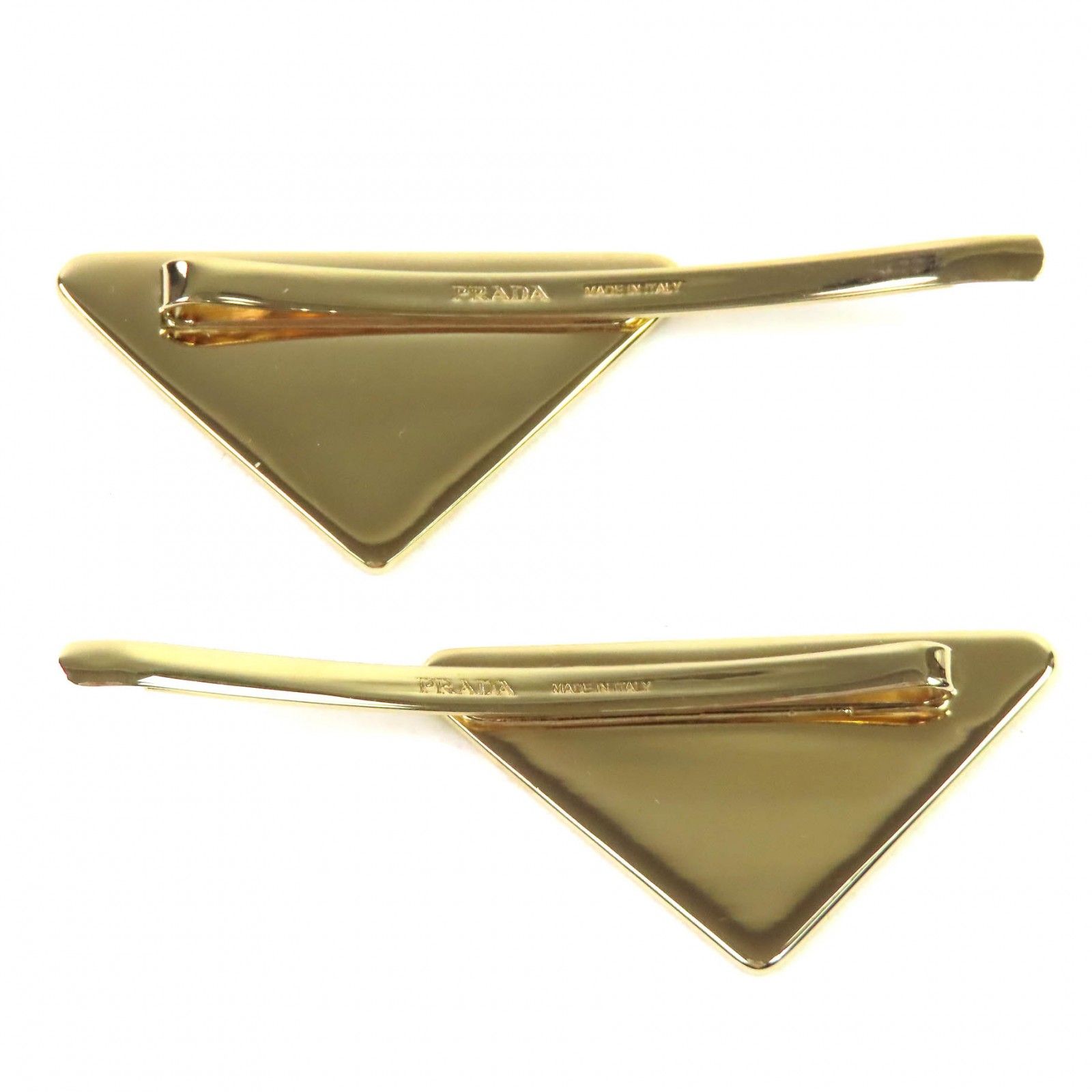 PRADA メタルヘアピン 三角形 ☆Prada☆三角ロゴ メタルヘアピン (PRADA/ヘアアクセサリー) 1IF051