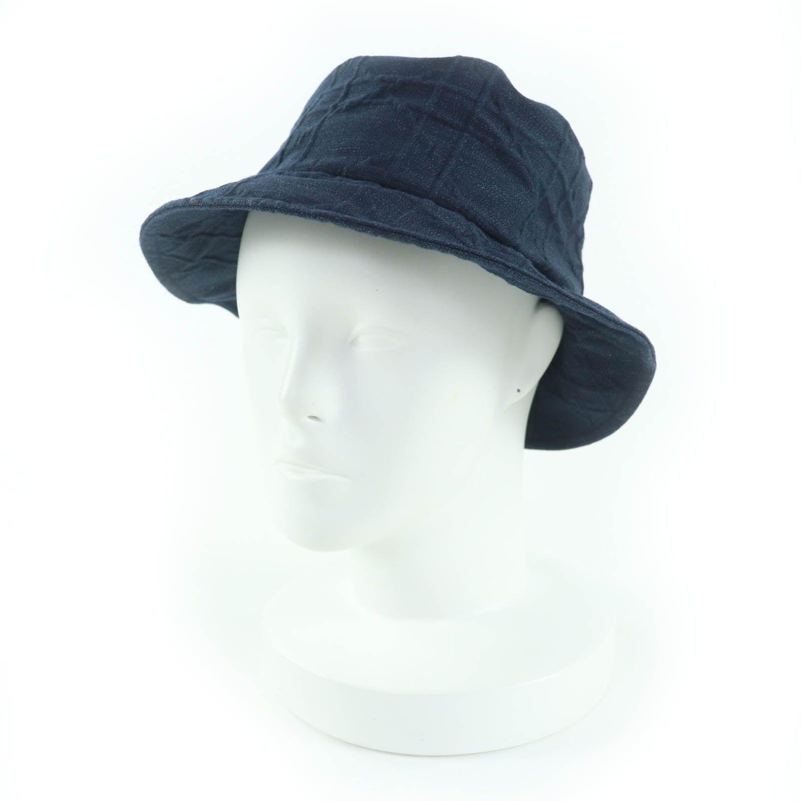 Christian Dior クリスチャンディオール TEDDY D コットン カナージュ デニム ボブハット 帽子 インディゴブルー 57 イタリア製 レディース