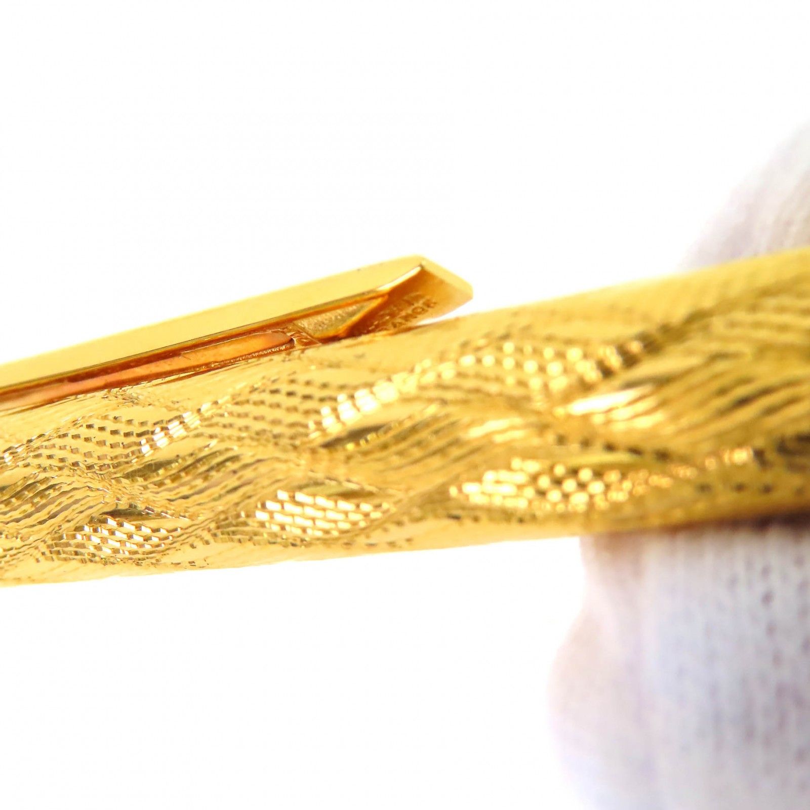  △Cartier カルティエ マスト ドゥ トリニティ ウェーブ柄 ツイスト式 ボールペン ゴールド メンズ 筆記 済み ボールペン本体 ボールペン