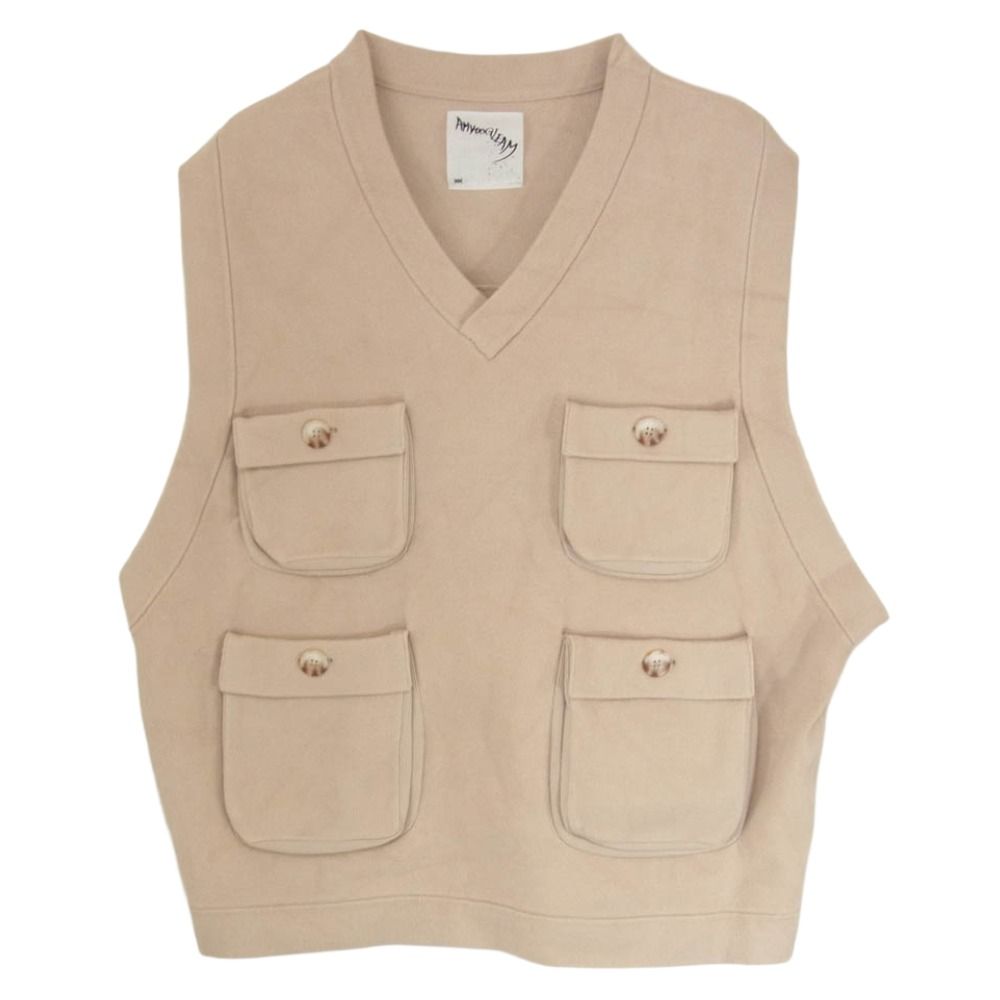 アンバーグリーム AMBER GLEAM VOO Fisherman Knit Vest レーヨン痕 フィッシャーマンニット ベスト ベージュ系
