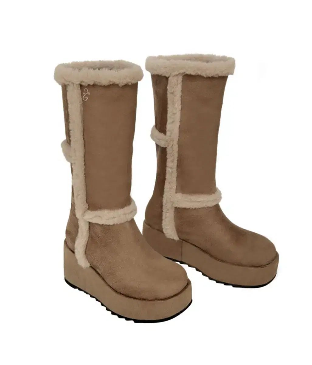 ルルソウル Love Cross Fur ブーツ Beige