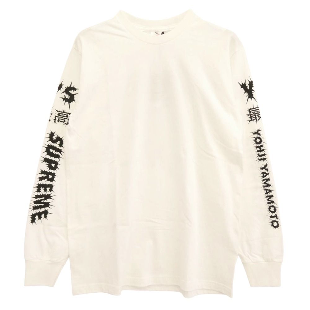 Supreme シュプリーム 25 AW Y s YOHJI YAMAMOTO ワイズ ヨウジヤマモト L Tee 長袖 Tシャツ ホワイト系 M