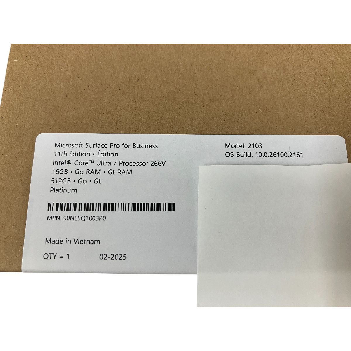 Microsoft 2103 Surface Pro 11 法人向け Core Ultra 7 266 V 16 GB 512 製 タブレットPC ♥