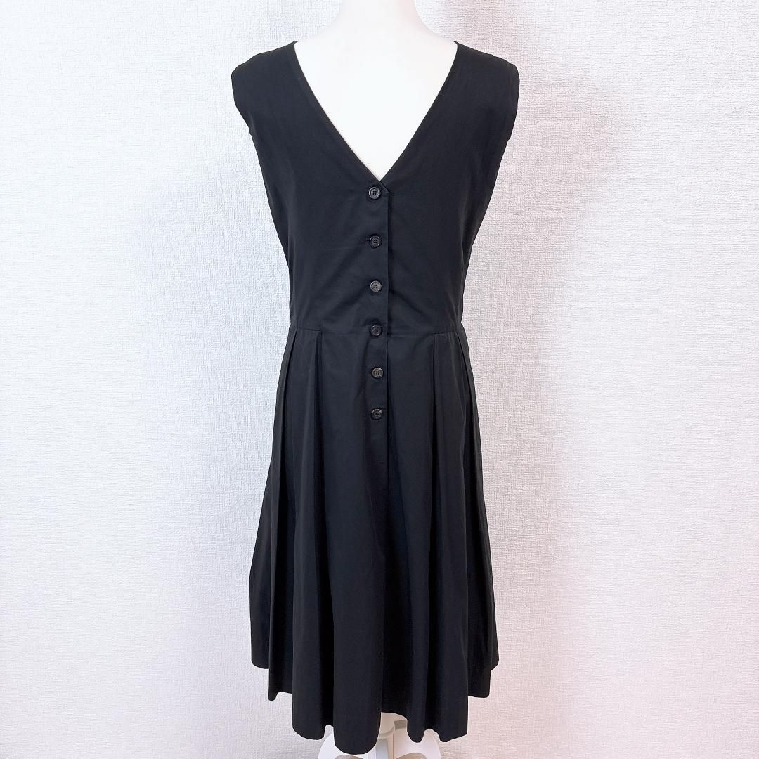 ギャザーノースリーブワンピース