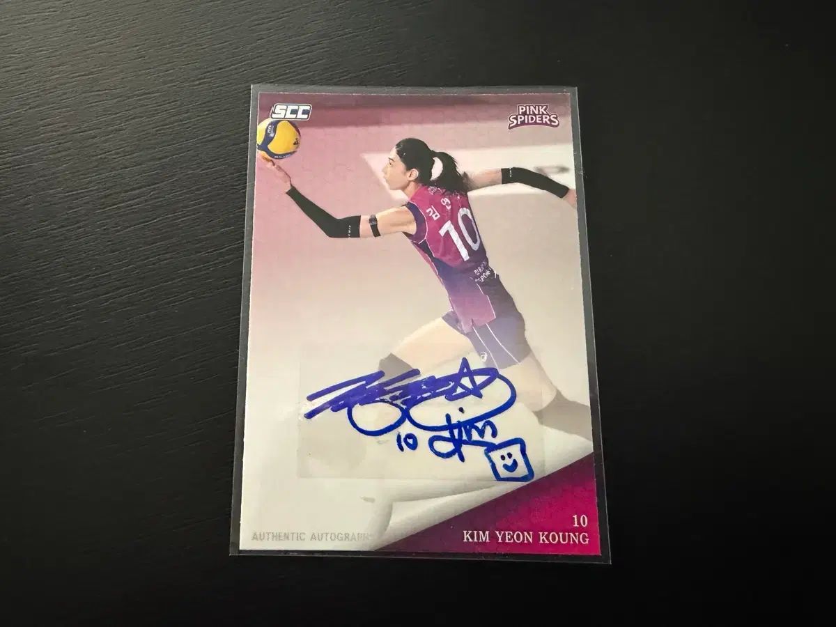 KOVO SCC KARBON プロバレーボール オートサイン 興国生命 キム ヨンギョン