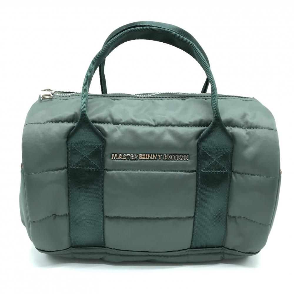 MASTER BUNNY EDITION BIGロゴ カートバッグ　グリーン 美品】マスターバニー カートバッグ ダークグリーン系 内側オレンジ