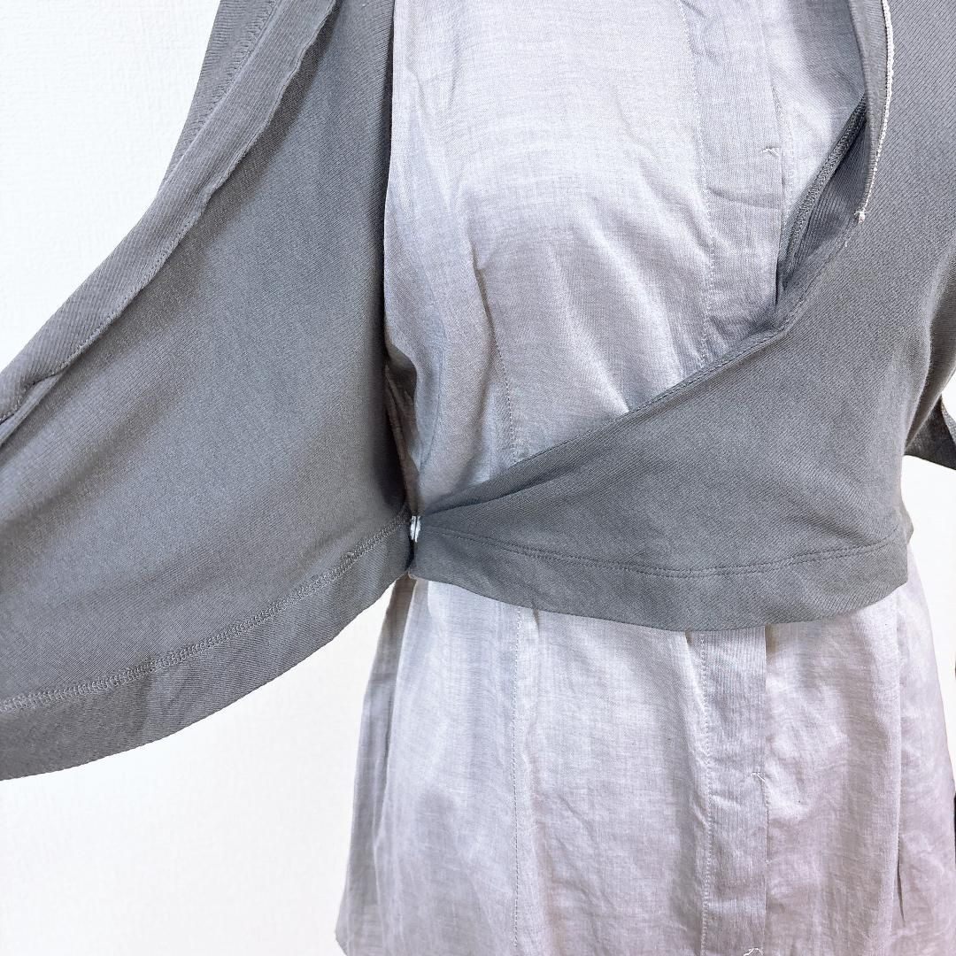 美品】ブルネロクチネリ モニーレ ノースリーブブラウス M グレー