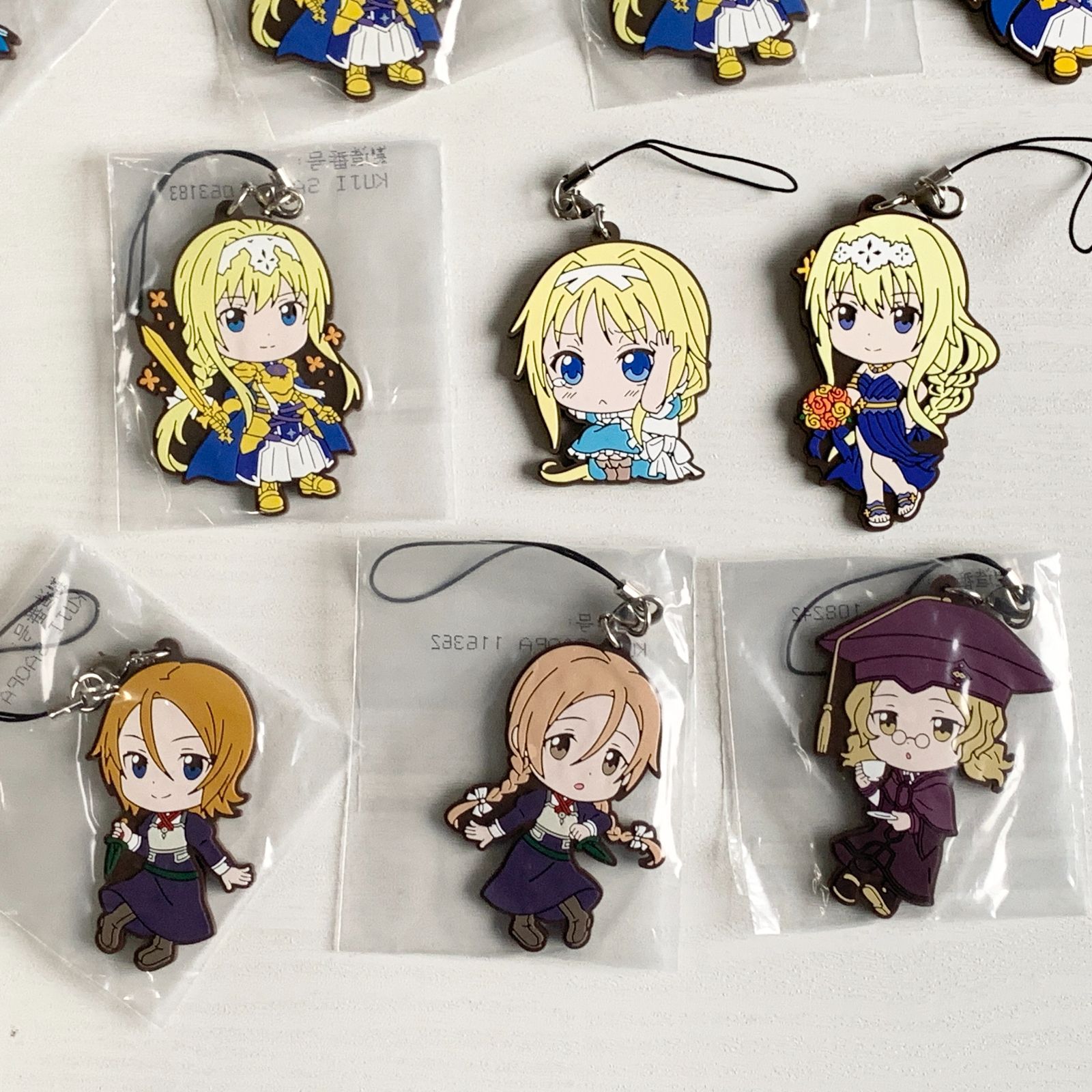 景元 ぬいぐるみ ピンバッジ ラバーストラップ カード まとめ売り ソードアート・オンライン ラバーストラップ きゅんキャラいらすとれー