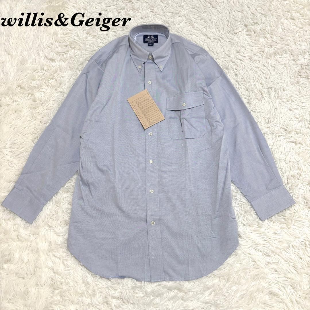 タグ付 Willis Geiger 長袖BDシャツ 15 31 M 薄ブルー