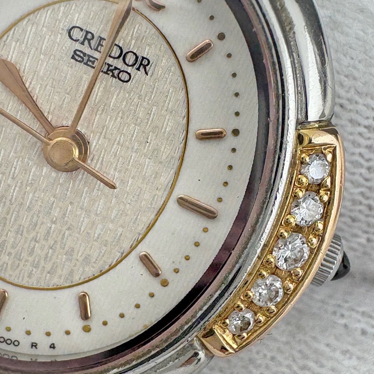  セイコー SEIKO クレドール 2 J 81 5000 腕時計 SS YG ダイヤモンド クォーツ レディース 腕時計(クォーツ) 腕時計(アナログ)