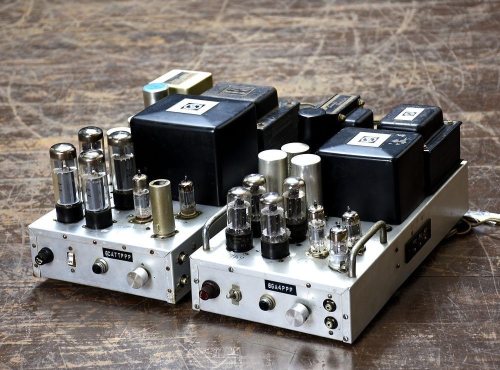 蔵A 5827 古い真空管アンプ ペア