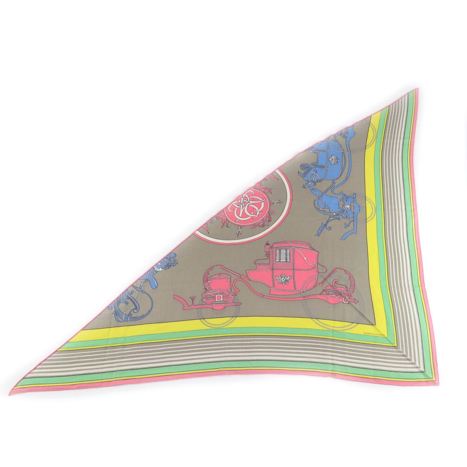 未使用品☆HERMES エルメス トライアングル エクスリブリス カシミヤ