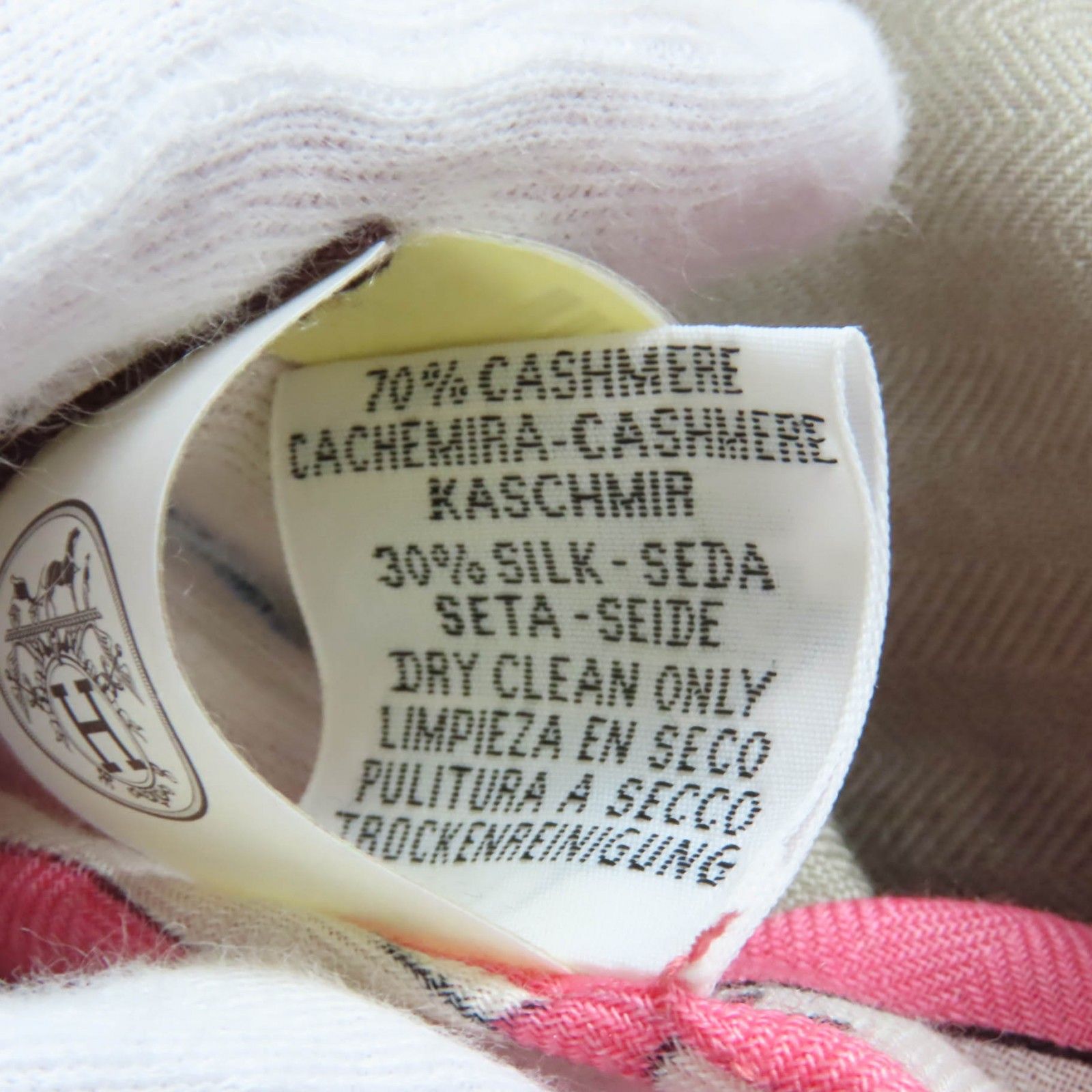 未使用品☆HERMES エルメス トライアングル エクスリブリス カシミヤ