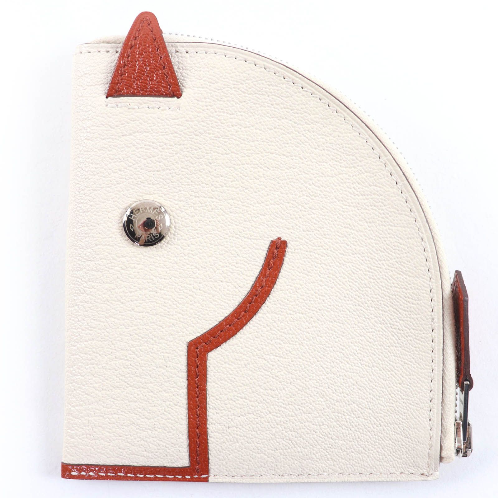 美品☆HERMES エルメス パドック シェーブル シルバー金具 セリエ金具 ケース アイボリー U刻印 箱付き フランス製 レディース 美品☆HERMES エルメス パドック シェーブル シルバー金具 セリエ金具