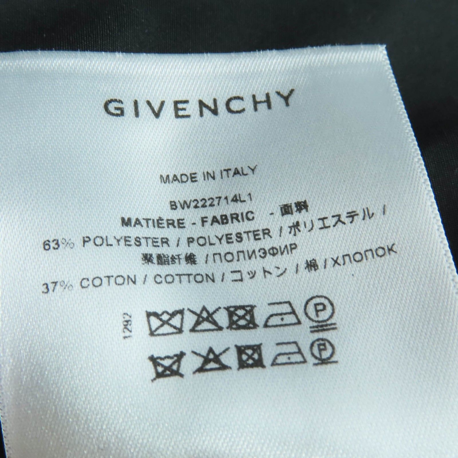 極美品☆GIVENCHY ジバンシィ BW222714L1 コットン ベルト付 半袖