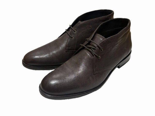 キャサリンハムネットロンドン HAMNETT LONDON レザー チャッカブーツ DB 26 5 cm メンズ