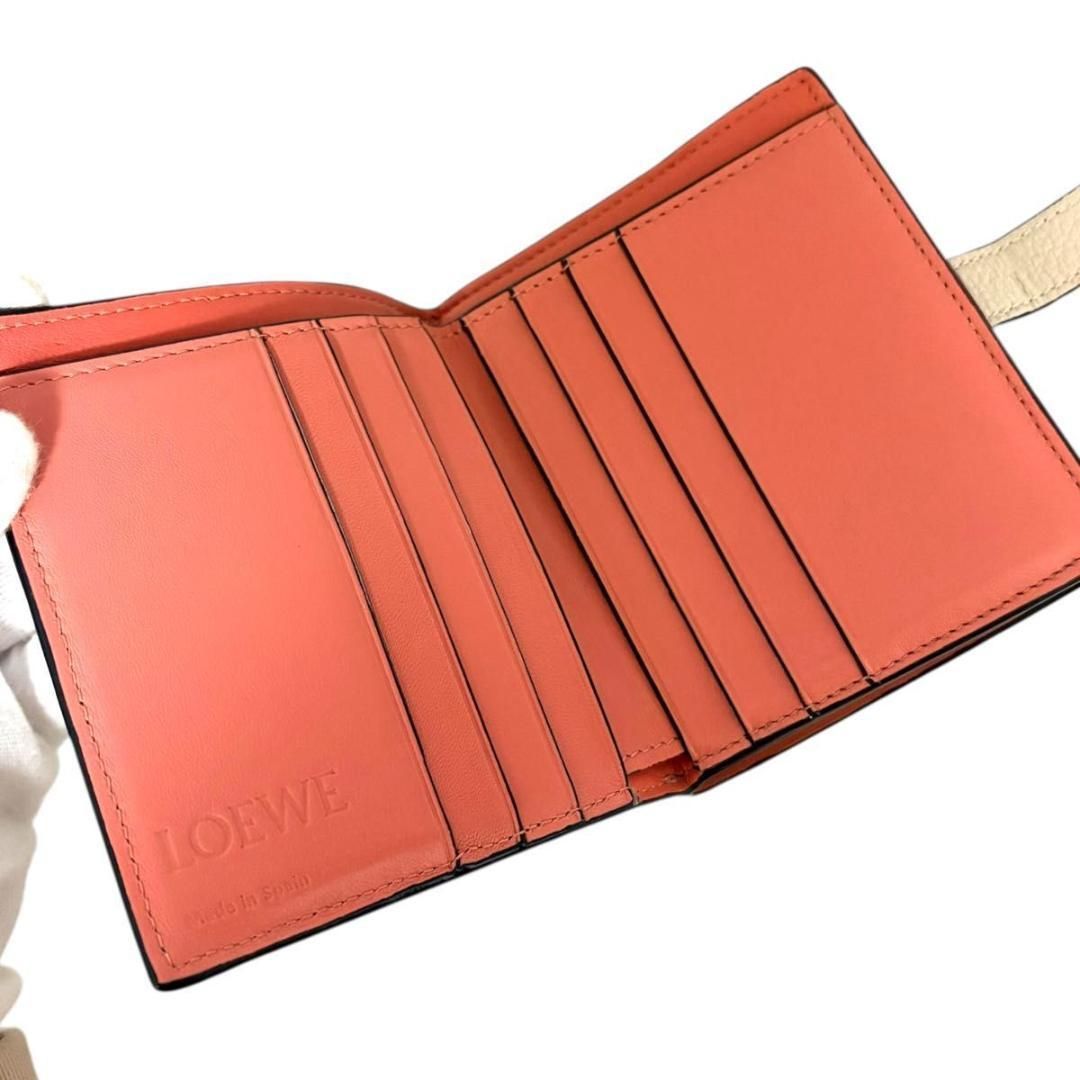  カラー LOEWE コンパクトウォレット アナグラム レザー 二つ折り 二つ折り財布 折り財布