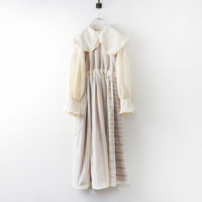 ♥ マダマダ madder shortcake dress ショートケーキ座のドレス オフホワイト ワンピース 付け襟つき