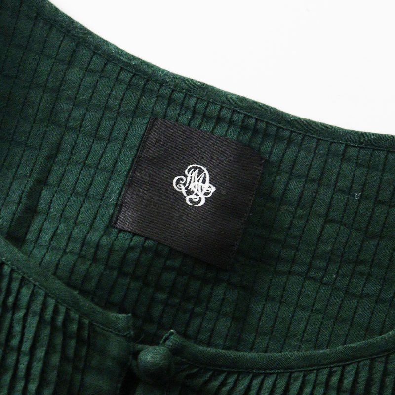  メゾンドソイル maison de soil ミニピンタック チェック ワンピース 2 グリーン トップス ドレス ギャザー その他 その他