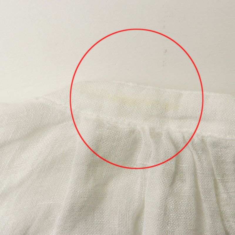 2024SS ネストローブ nest Robe リネンガーゼギャザースリーブブラウス