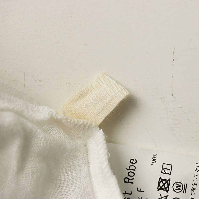 2024SS ネストローブ nest Robe リネンガーゼギャザースリーブブラウス