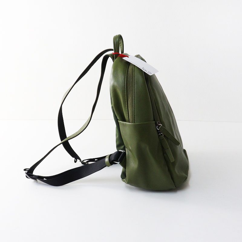 未使用 ボックス21 box21 本革リュックサック ｜グリーン デイパック