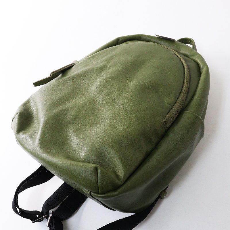 未使用 ボックス21 box21 本革リュックサック ｜グリーン デイパック