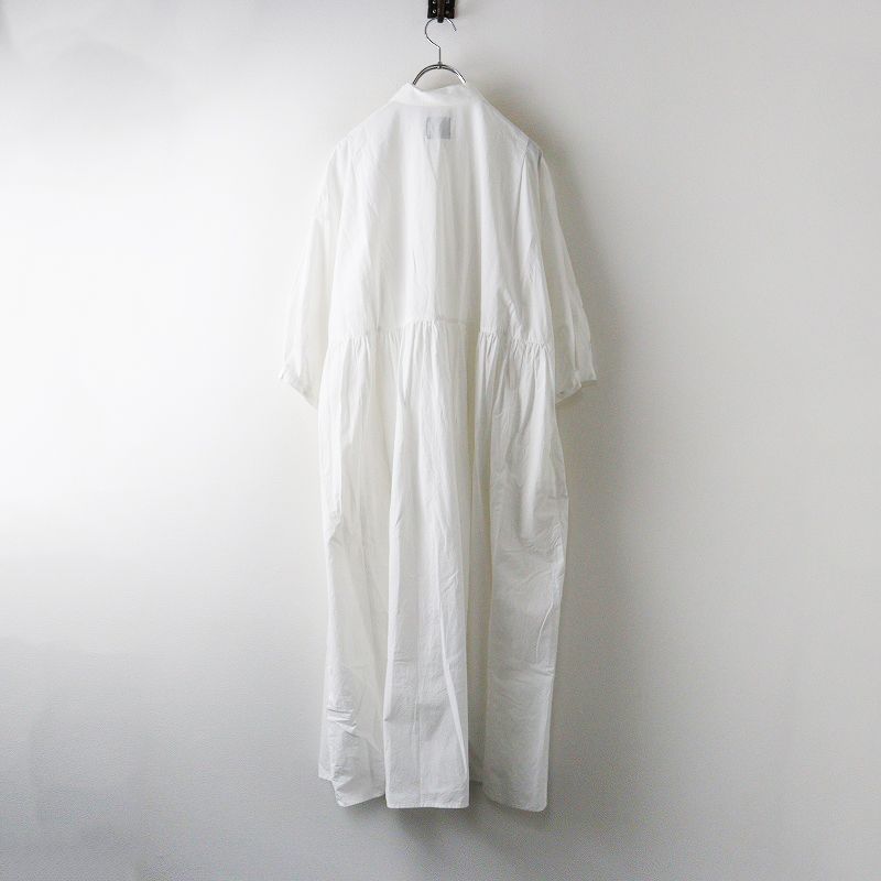 TANDEY タンディ オオカミとフクロウ フクロウと古着と日曜日と ギャザーワイドワンピース‖ホワイト ドレス