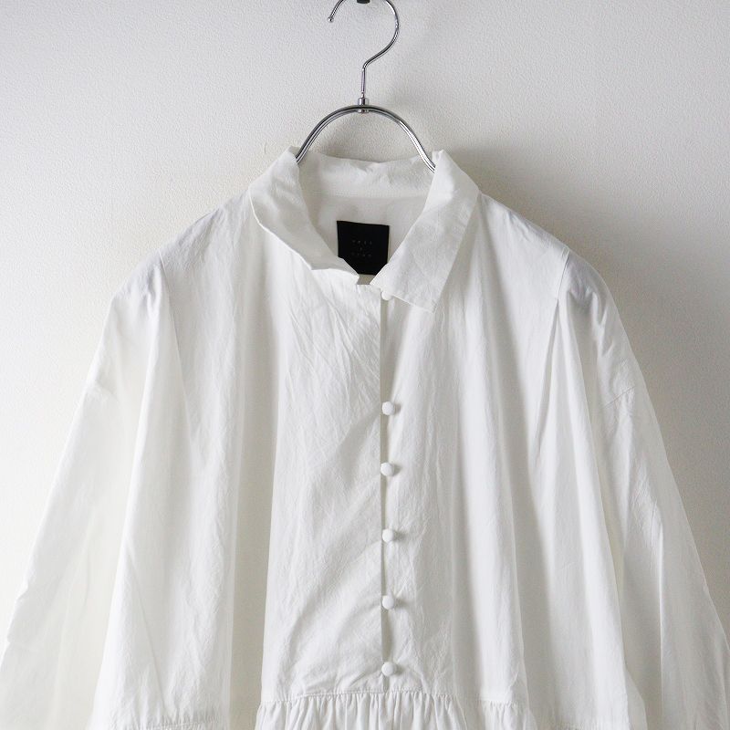 ギャザーワイドワンピース‖ホワイト