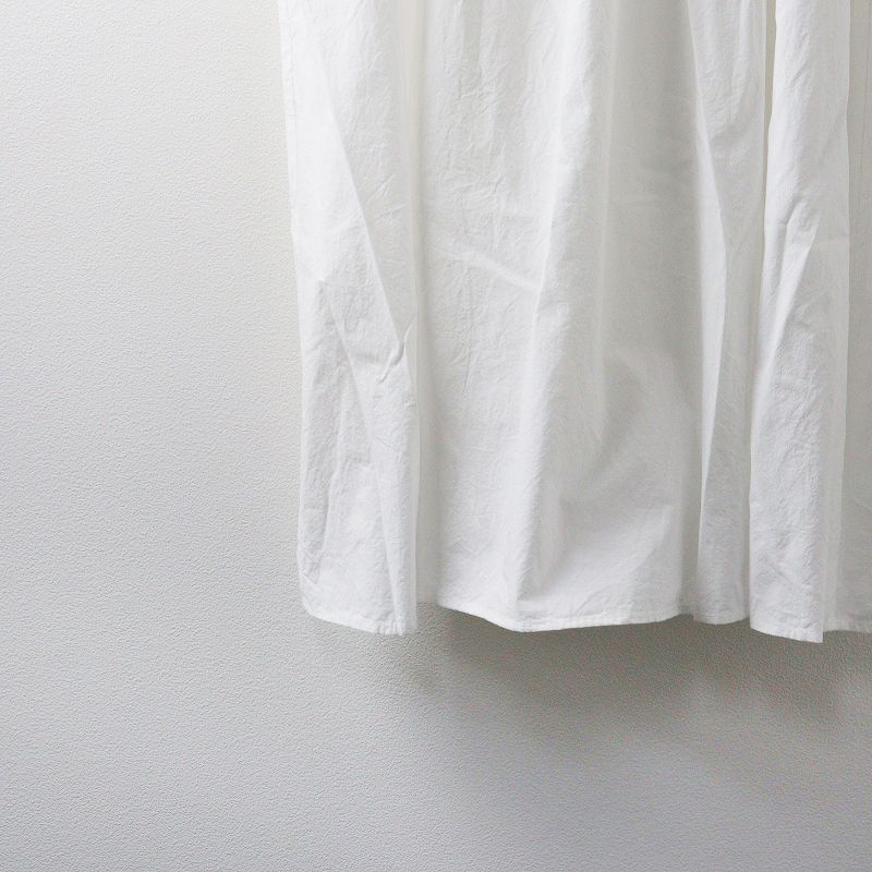 ギャザーワイドワンピース‖ホワイト ドレス