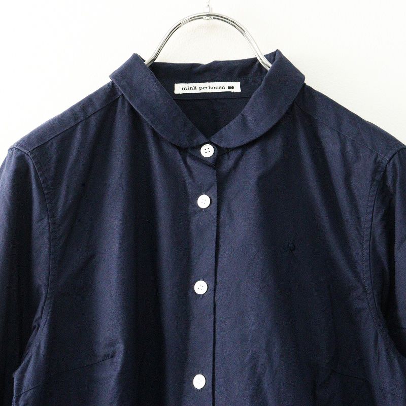 ミナペルホネン mina perhonen konzert ラウンドカラー ブラウス 40