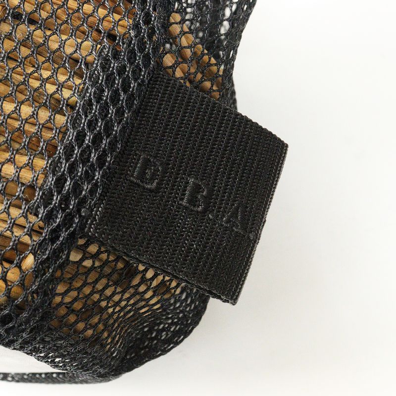 極美品 エバゴス ebagos シアーラウンドトート＼ブラック かごバッグ